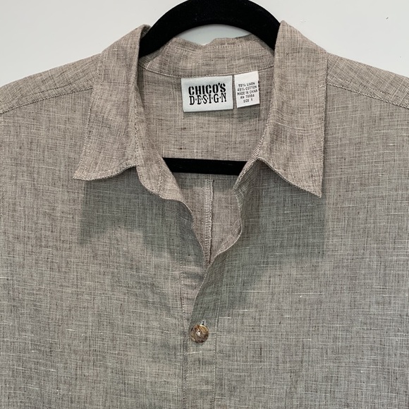 Chico’s linen and cotton blend tunic size 1 - Picture 5 of 8